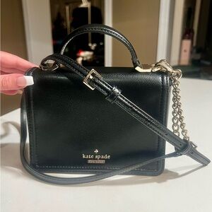 Kate Spade Black Crossbody Bag with Chain Strap